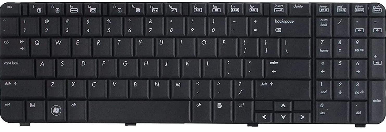 WISTAR Laptop Keyboard Compatible for Hp Compaq Presario CQ61 G61 G61-100 G61-200 G61-300 CQ61-200 CQ61-100 CQ61-300 9J.N0Y82.601 AE0P6U00310Series (Black)